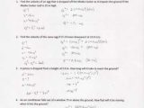 Acceleration and Free Fall Worksheet Answers or Worksheet