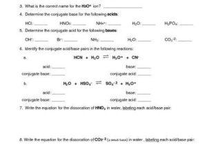 Acids and Bases Worksheet Chemistry and Acids and Bases Worksheet Answers