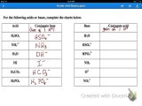Acids Bases and Salts Worksheet Along with 144 Conjugate Acids and Bases