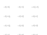 Adding Mixed Numbers Worksheet Also Fractions Worksheet Multiplying and Dividing Mixed Fractions B