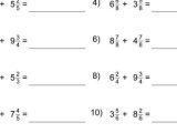 Adding Mixed Numbers Worksheet together with 5th Grade Math Worksheets Adding and Subtracting Fractions
