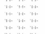 Adding Subtracting Multiplying and Dividing Fractions Worksheet Along with Subtracting Fraction Worksheets Mon Denominators