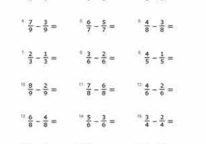 Adding Subtracting Multiplying and Dividing Fractions Worksheet Along with Subtracting Fraction Worksheets Mon Denominators