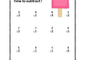 Addition and Subtraction Worksheets for Kindergarten together with First Grade Math Addition & Subtraction within 20 Worksheets Ice