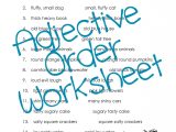 Adjectives Worksheets for Kindergarten together with Prepossessing Esl Worksheet Adjective order Also Adjective order