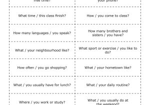 Adverb Practice Worksheets Along with Present Simple Wh Questions