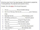 Agreement Of Adjectives Spanish Worksheet Along with Agreement Adjectives Spanish Worksheet Answers New Adjectives
