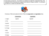 Agreement Of Adjectives Spanish Worksheet with Sports themed Parative and Superlative Adjectives Worksheet