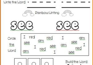 Algebra 1 Practice Worksheets with 7 Kindergarten Sight Word Activities