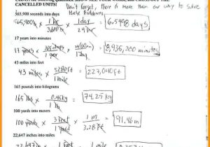 Algebra 1 Unit Conversion Worksheet Answers Along with Metric Conversion Worksheet with Answers as Well as Unit Conversions