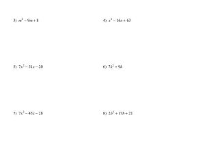 Algebra 2 Factoring Quadratics Worksheet Along with Worksheets 46 Best solving Quadratic Equations by Factoring