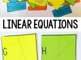 Algebra 2 Factoring Worksheet or Linear Equation Card Match Slope Intercept form Pinterest