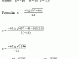 Algebra 2 Quadratic formula Worksheet Answers as Well as Word Problems Involving Quadratic Equations