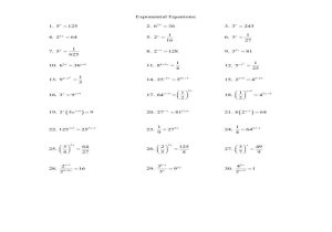 Algebra 2 Review Worksheet as Well as Exponential Worksheets Kidz Activities