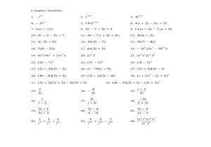 Algebra 3 4 Complex Numbers Worksheet Answers together with Plex Numbers Algebra 2 Worksheets for All Download Wo