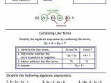 Algebraic Expressions Worksheets with Answers or How to Simplify Algebraic Expressions