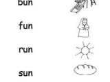 Alphabet Matching Worksheets Along with Un Word Family Picture and Word Match