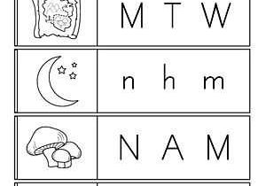 Alphabet Matching Worksheets or Picture Letter Match Letter M Worksheet