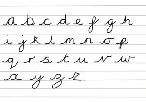 Alphabet Writing Worksheets Along with 1950s Cursive Script A to Z Lowercase Letter Stencils Chic