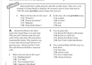 America the Story Of Us Worksheet Answers and Scholastic Success with Reading Tests Grade 4 by