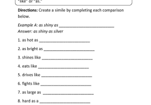 American Civil War Reading Comprehension Worksheet Answers Also 5th Grade Simile and Metaphor Worksheets the Best Worksheets Image