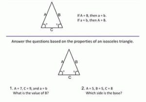 Angles In A Triangle Worksheet Answers Along with Introduction to isosceles Triangles