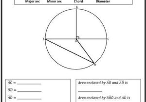 Arcs and Central Angles Worksheet and Circles Measures Of Arcs and Central Angles Worksheets