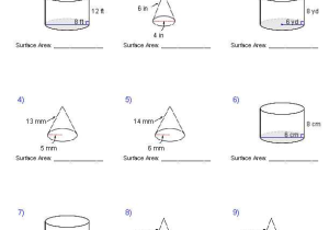 Area Perimeter Volume Worksheets Pdf Also Geometry Surface area and Volume Worksheet Answers Worksheets for