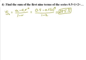 Arithmetic and Geometric Sequences Worksheet as Well as Mr Flanaganampaposs Class Geometric Series Worksheet solutions