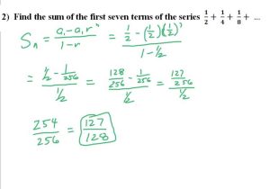 Arithmetic and Geometric Sequences Worksheet as Well as Mr Flanaganampaposs Class Geometric Series Worksheet solutions