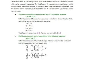 Arithmetic and Geometric Sequences Worksheet Pdf Also Worksheets 49 Re Mendations Arithmetic and Geometric Sequences