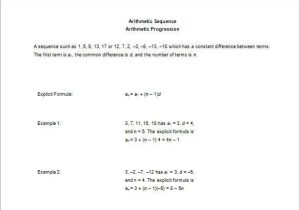 Arithmetic and Geometric Sequences Worksheet Pdf or Inspirational Arithmetic Sequence Worksheet Fresh Arithmetic