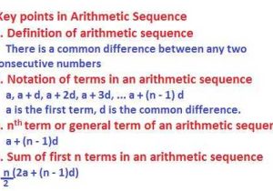 Arithmetic Sequence Worksheet 1 Along with Arithmetic Sequence