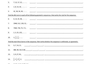 Arithmetic Sequence Worksheet 1 Along with Arithmetic Sequences Worksheet Kidz Activities