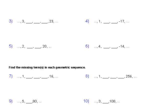 Arithmetic Sequence Worksheet 1 Also Arithmetic and Geometric Means with Sequences Worksheets