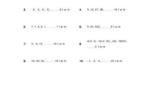 Arithmetic Sequence Worksheet 1 together with Sequences and Series Worksheet 12 2 Practice Worksheet Geometric