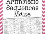 Arithmetic Sequence Worksheet Algebra 1 Along with Arithmetic Sequences Maze