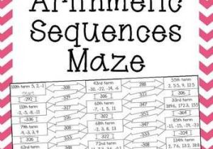 Arithmetic Sequence Worksheet Algebra 1 Along with Arithmetic Sequences Maze