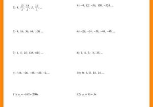 Arithmetic Sequence Worksheet Algebra 1 as Well as Arithmetic Sequence Worksheet Arithmetic Sequences and Series
