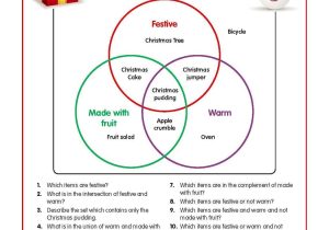 Arithmetic Sequence Worksheet together with This Christmas themed Worksheet Features Venn Diagrams with Fun