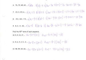 Arithmetic Sequences and Series Worksheet Answers and Sequences Practice Worksheet Worksheet for Kids In English