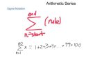 Arithmetic Sequences as Linear Functions Worksheet or Algebra2 94 Arithmetic Series