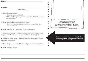 Art Analysis Worksheet and Create Art with Me Artist Statement form for Middle School