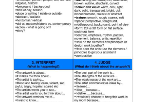 Art Analysis Worksheet as Well as Talking About Art Awesome Worksheet Critical Analysis
