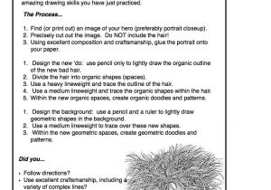 Art Class Worksheets Along with Project Art A Day Lesson Bad Hair Day Line and Shape