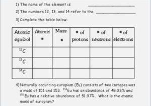 Average atomic Mass Worksheet Show All Work Answer Key as Well as isotopes and Average atomic Mass Worksheet – Webmart