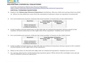 Balancing Act Worksheet Answers together with Balancing Equations Worksheet Free Printable Worksheets