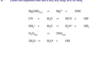 Balancing Chemical Equations Practice Worksheet with Ka and Kb Equations Bing Images