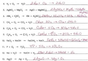 Balancing Chemical Equations Worksheet 1 Answer Key Along with Worksheets 46 Best Balancing Chemical Equations Worksheet Hd