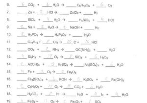 Balancing Chemical Equations Worksheet 1 together with Balancing Chemical Equations Worksheet Grade 10 Kidz Activities